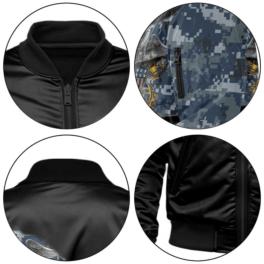 US Navy Customized U.S. Navy Camouflage Bomber Jacket #00CB140