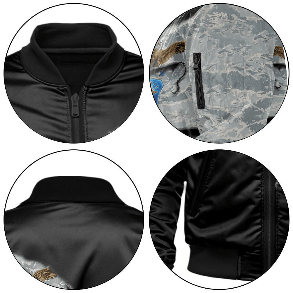 US Air Force (USAF) Customized U.S. Air Force Camouflage Bomber Jacket #00CB141