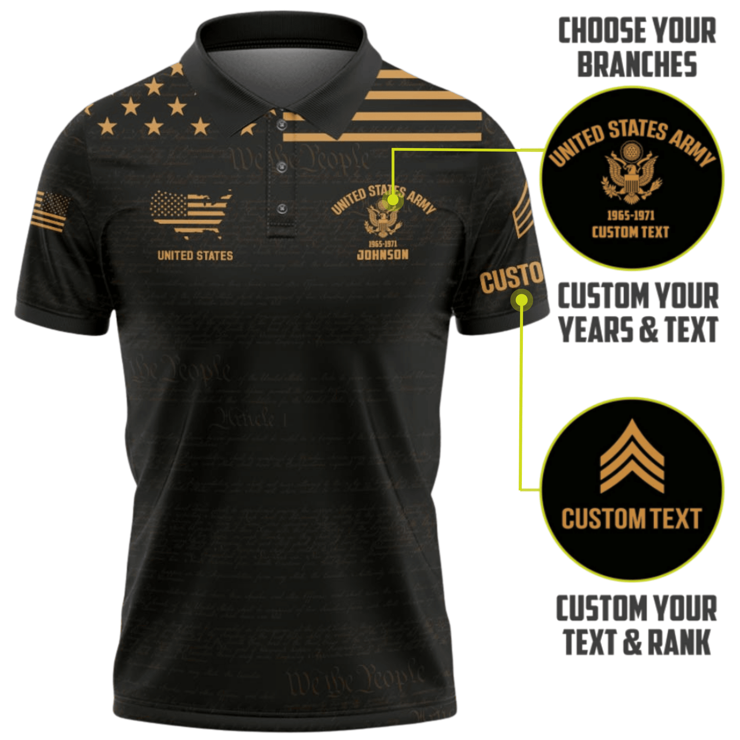 US Veteran Customized U.S Veteran Polo Shirt #000B151