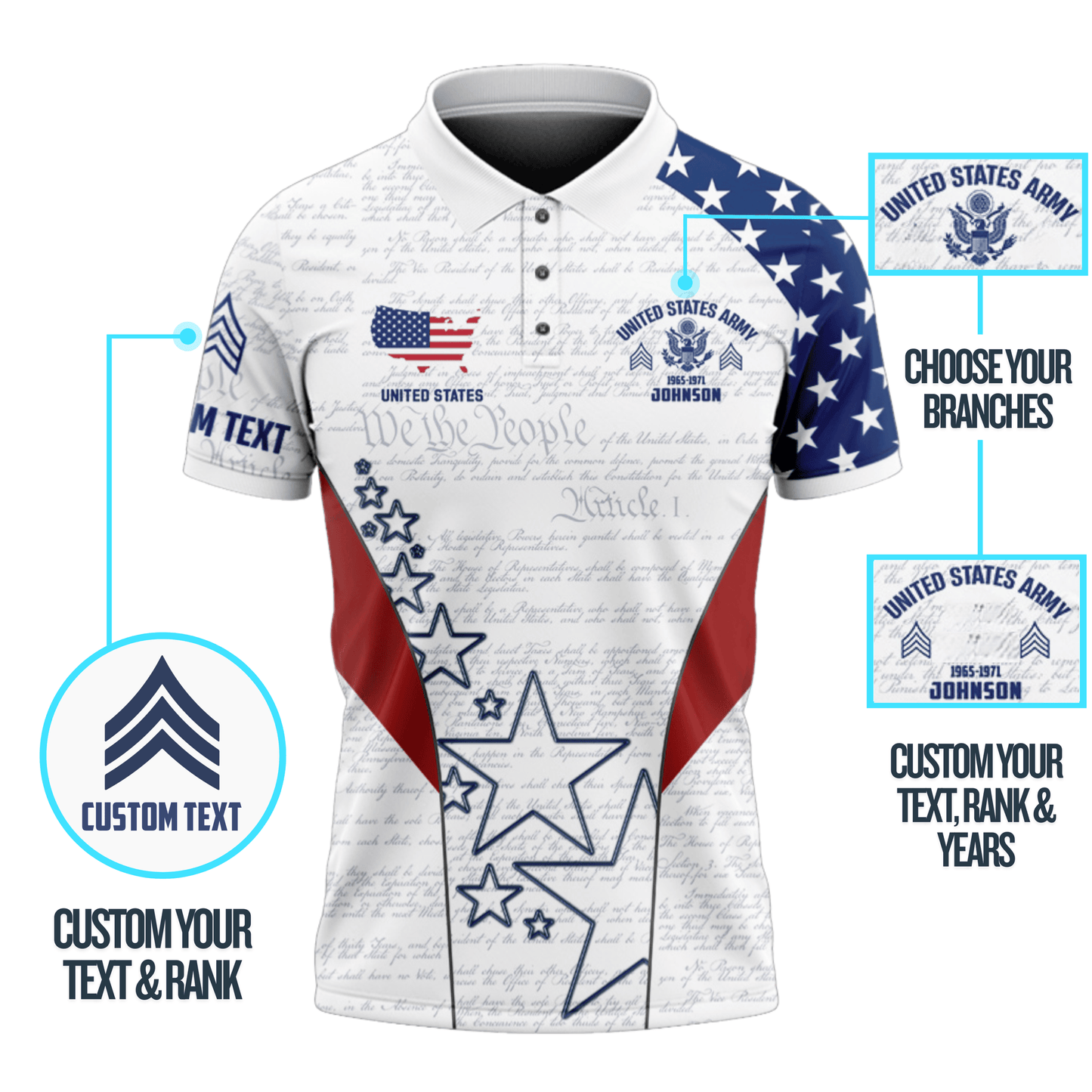 US Veteran Customized U.S Veteran Honor The Fallen Polo Shirt #000B152