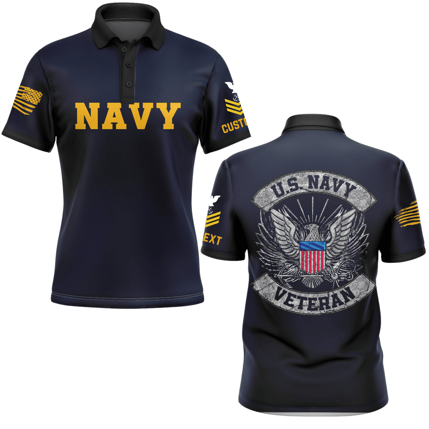 US Navy Veteran Personalized Polo Shirt #000B153