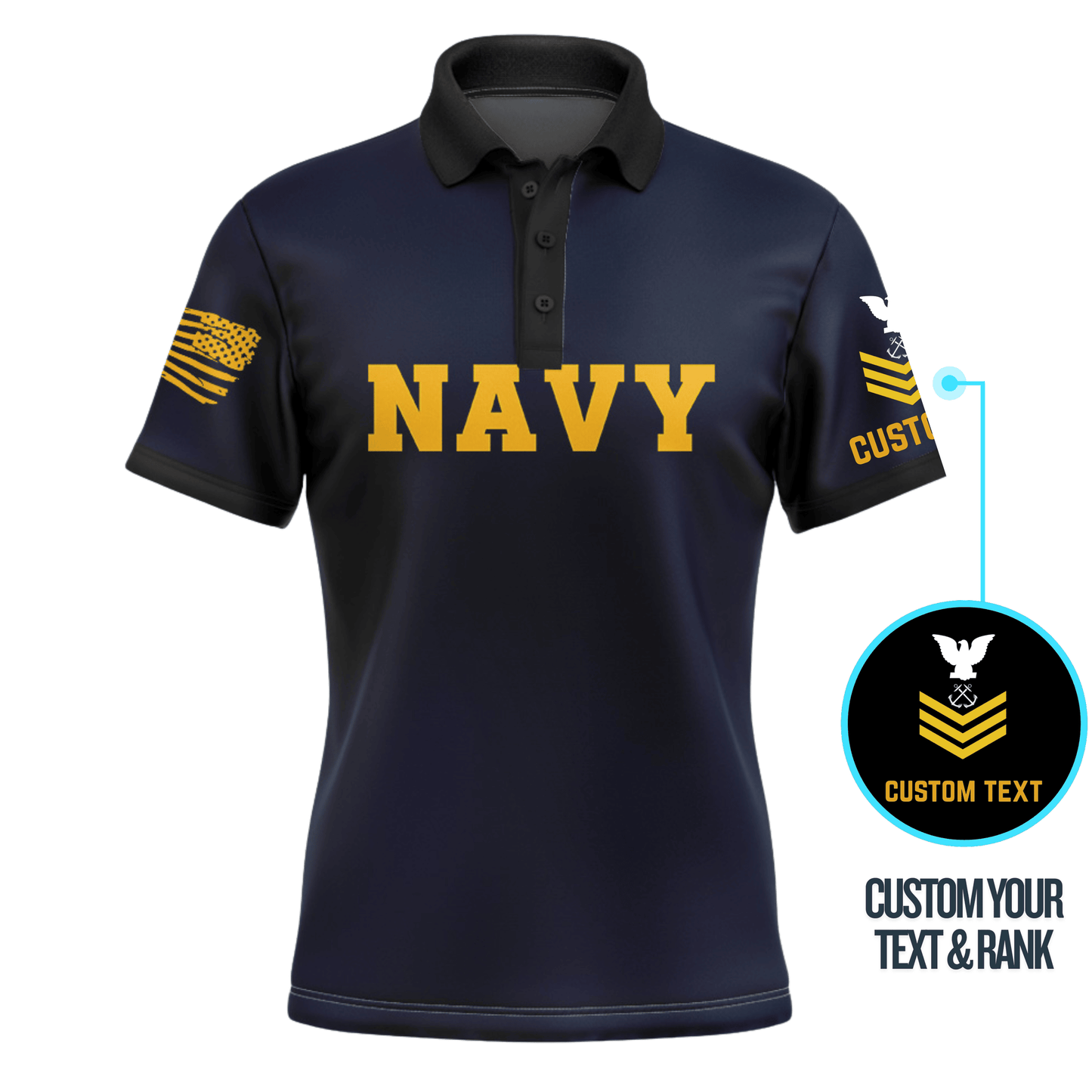 US Navy Veteran Personalized Polo Shirt #000B153