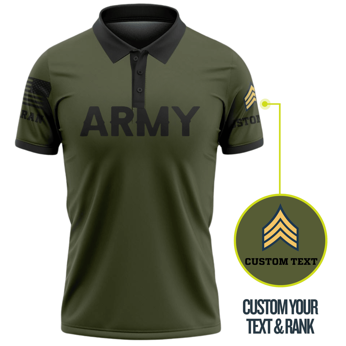 US Army Veteran Personalized Polo Shirt #000B154
