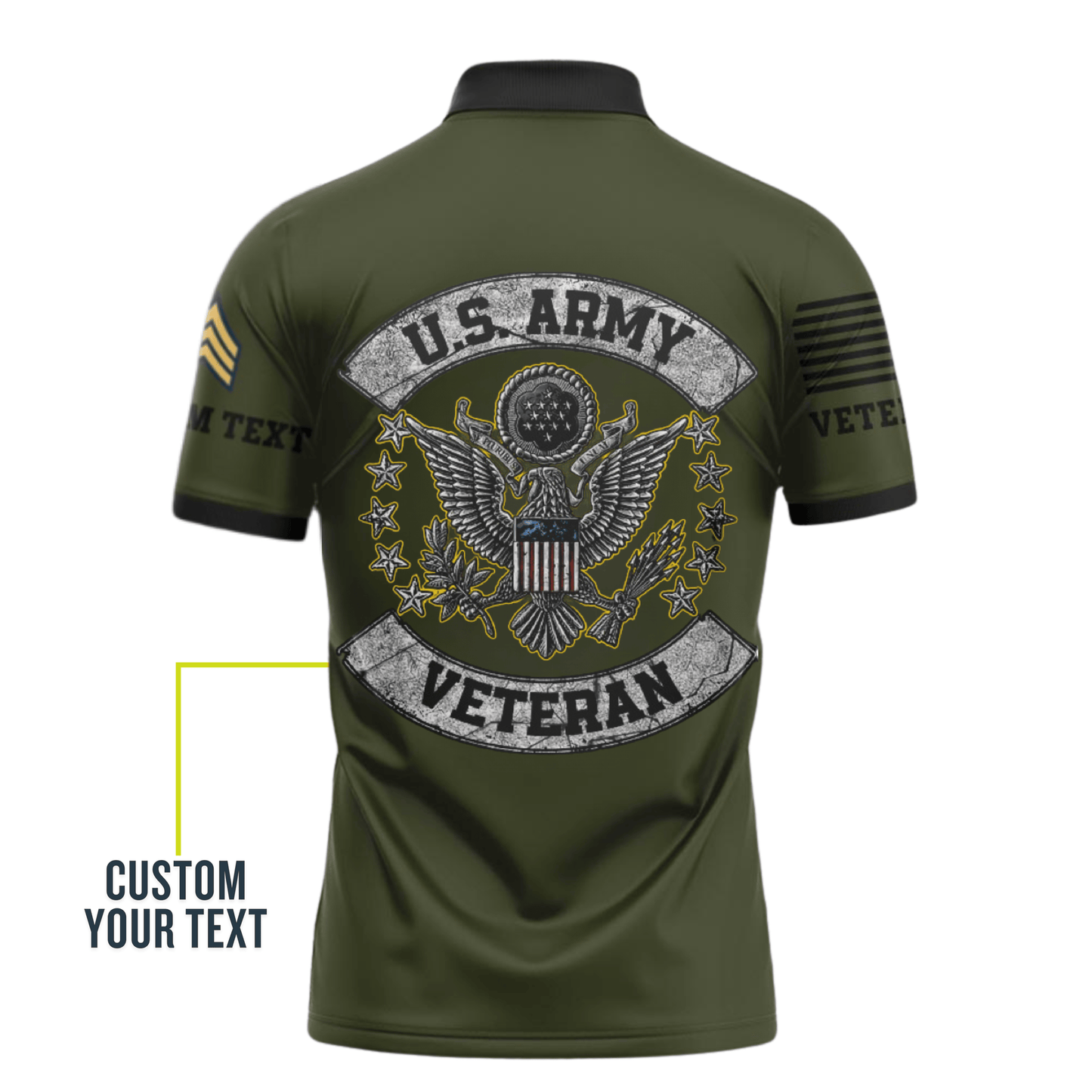 US Army Veteran Personalized Polo Shirt #000B154