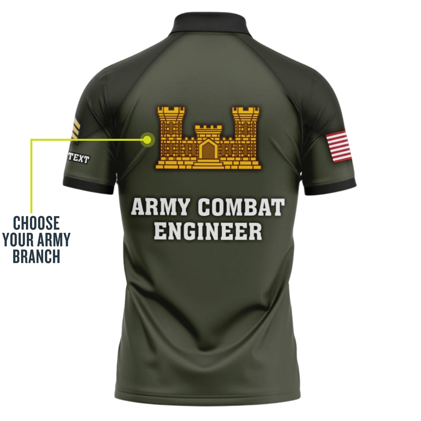 US Army Branches Customized Polo Shirt #000B156