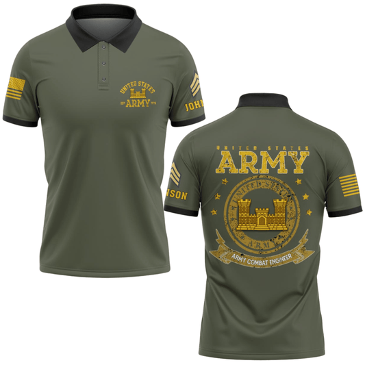 US Army Customized United States Army Branches Polo Shirt #000B157