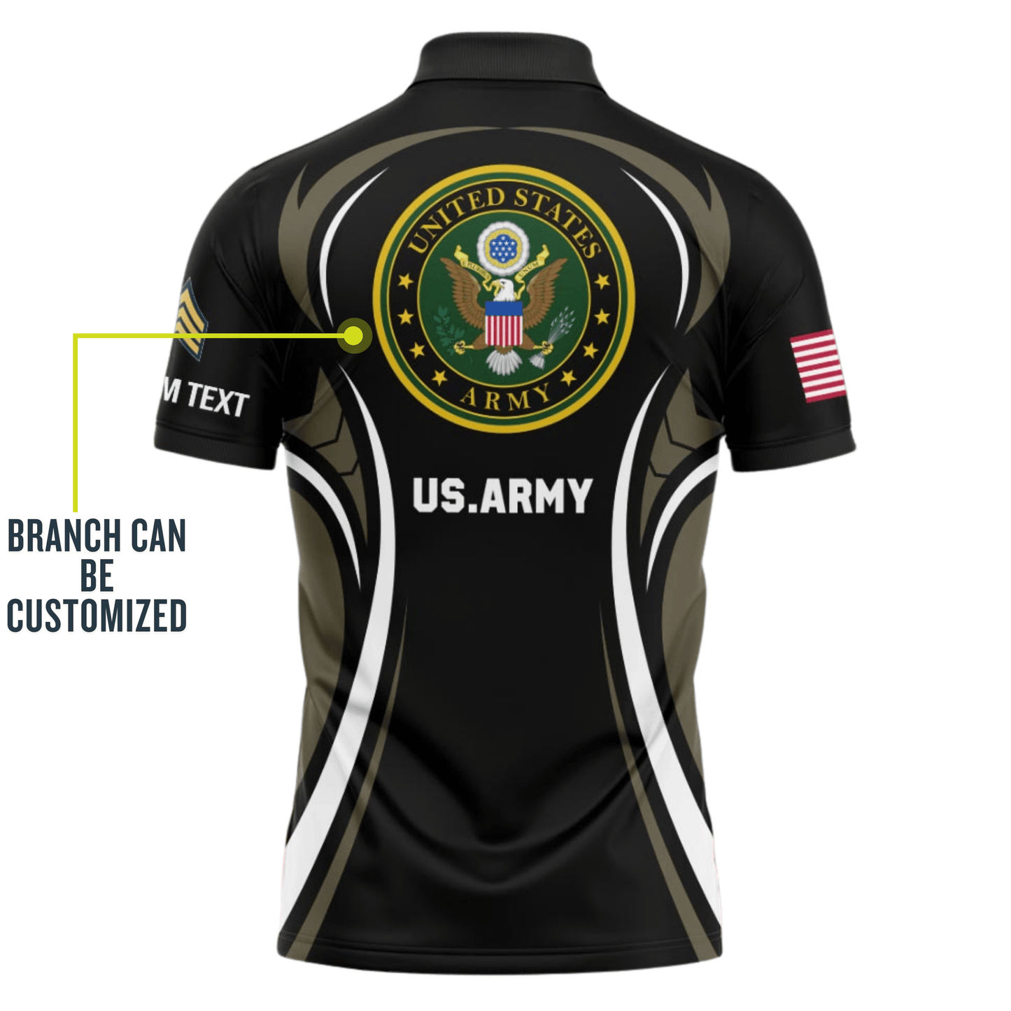 US Veteran Personalized U.S Veteran Proudly Served Polo Shirts #000B161
