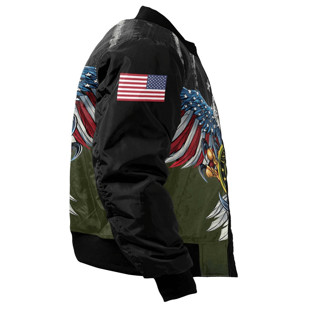 US Army Customized Eagle U.S Army Veteran 3D Bomber Jacket #00C127