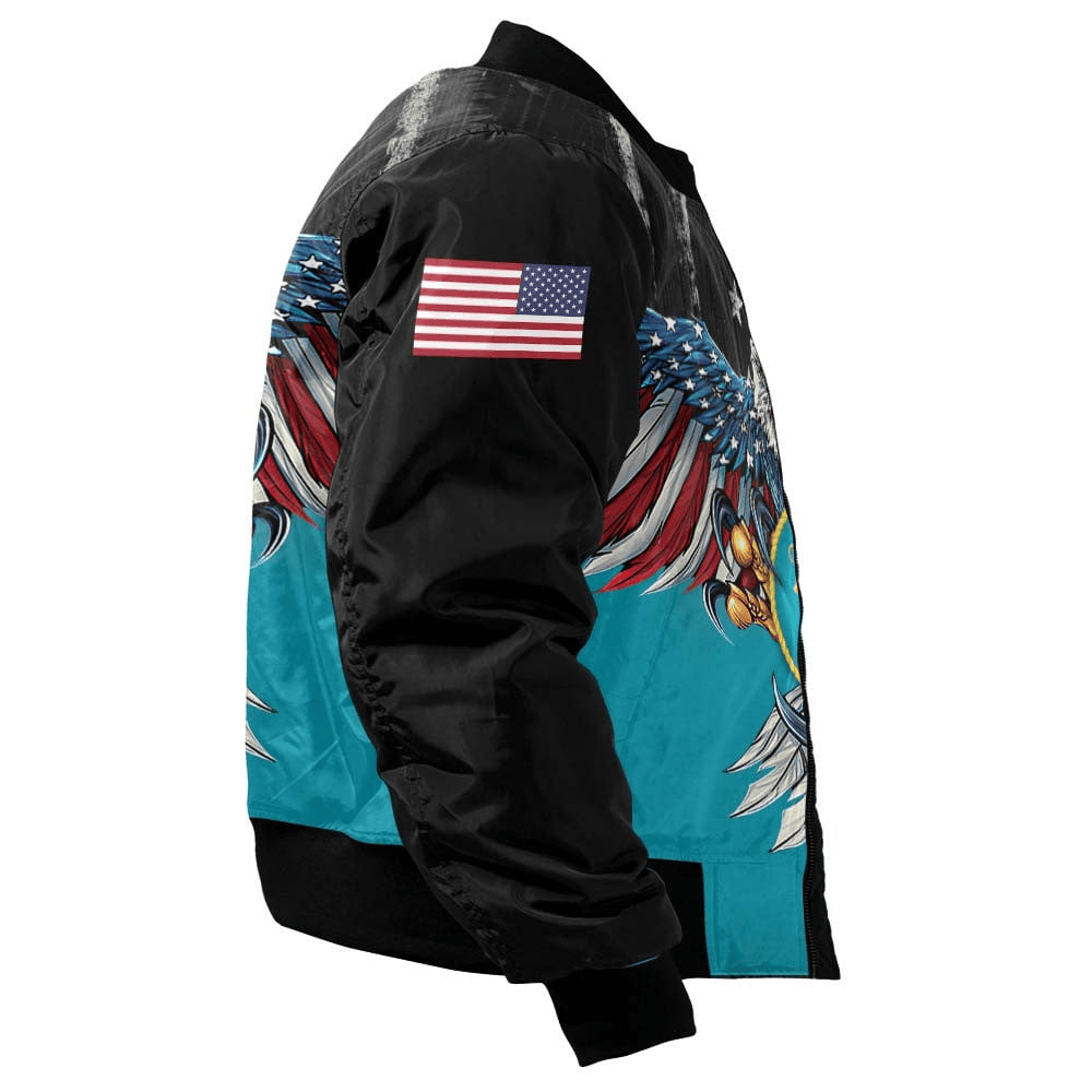 US Coast Guard (USCG) Customized Eagle USCG Veteran 3D Bomber Jacket #00CB130