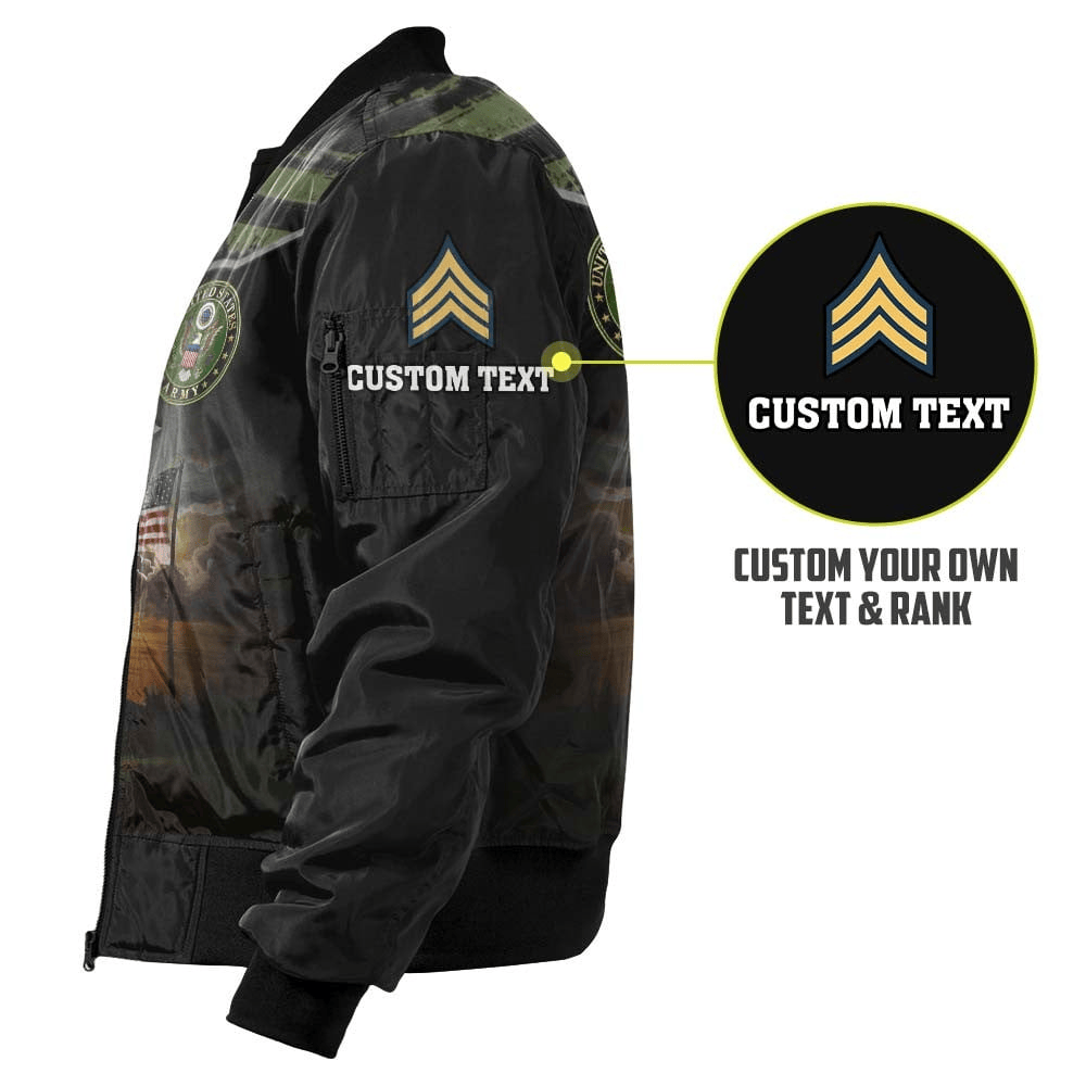 US Veteran Customized Veteran All Branches Bomber Jacket #00CB132