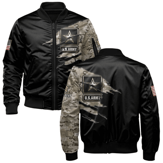 US Army Customized U.S. Army Camouflage Bomber Jacket #00CB139
