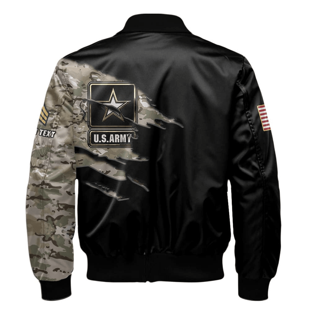 US Army Customized U.S. Army Camouflage Bomber Jacket #00CB139