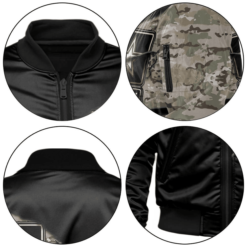 US Army Customized U.S. Army Camouflage Bomber Jacket #00CB139
