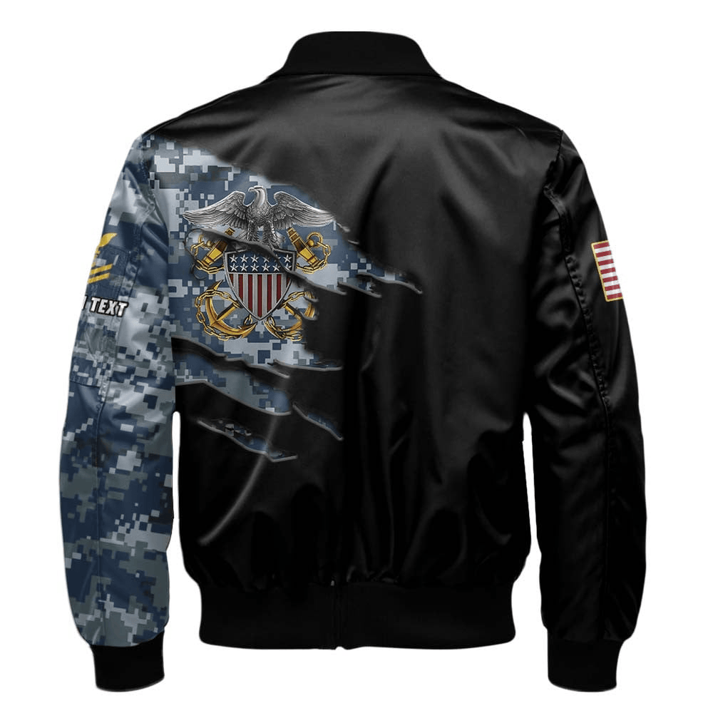 US Navy Customized U.S. Navy Camouflage Bomber Jacket #00CB140