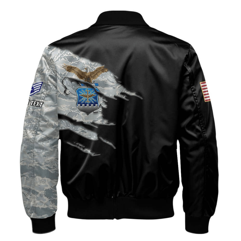 US Air Force (USAF) Customized U.S. Air Force Camouflage Bomber Jacket #00CB141
