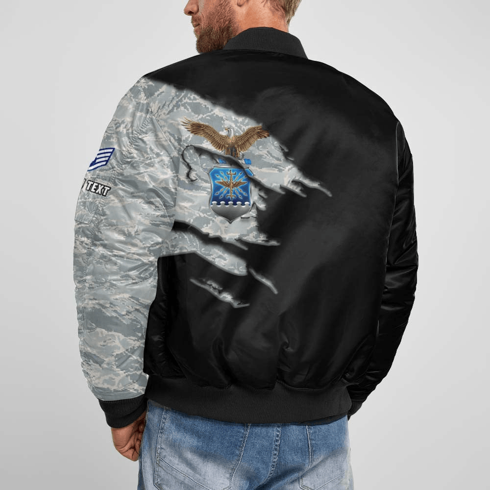 US Air Force (USAF) Customized U.S. Air Force Camouflage Bomber Jacket #00CB141