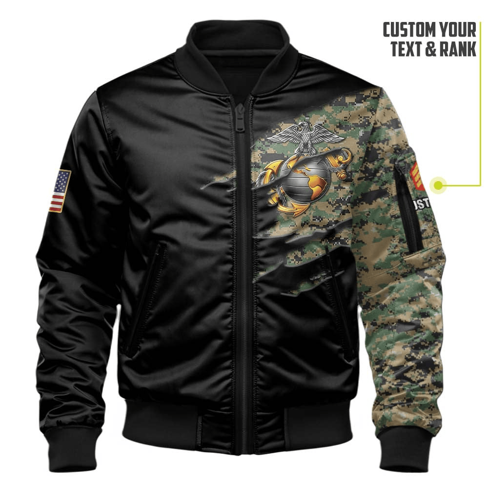US Marine Corps (USMC) Customized U.S. Marines Camouflage Bomber Jacket #00CB143