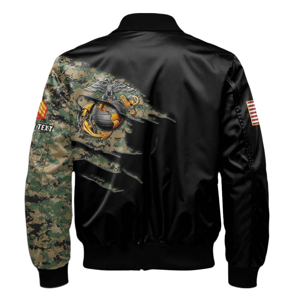 US Marine Corps (USMC) Customized U.S. Marines Camouflage Bomber Jacket #00CB143