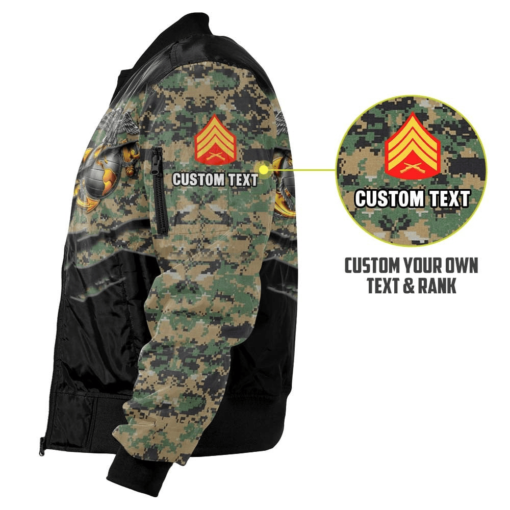 US Marine Corps (USMC) Customized U.S. Marines Camouflage Bomber Jacket #00CB143