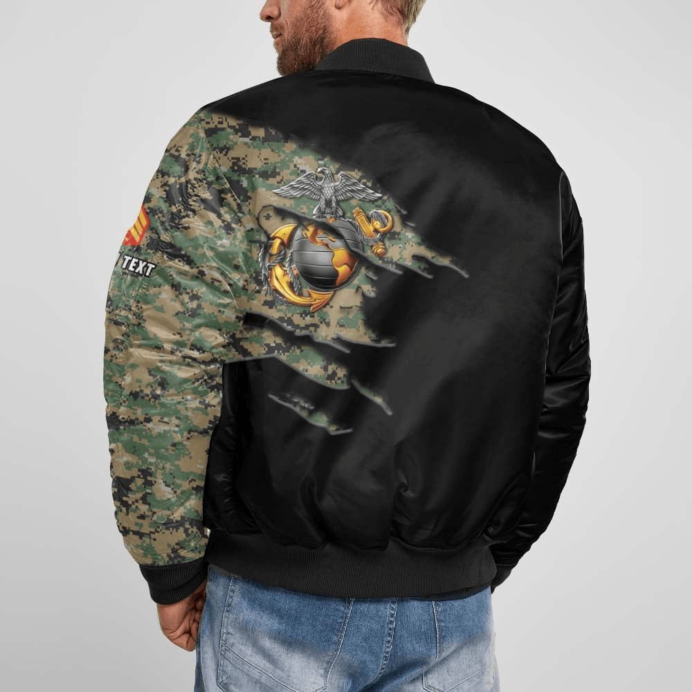 US Marine Corps (USMC) Customized U.S. Marines Camouflage Bomber Jacket #00CB143