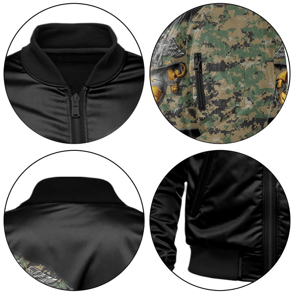 US Marine Corps (USMC) Customized U.S. Marines Camouflage Bomber Jacket #00CB143