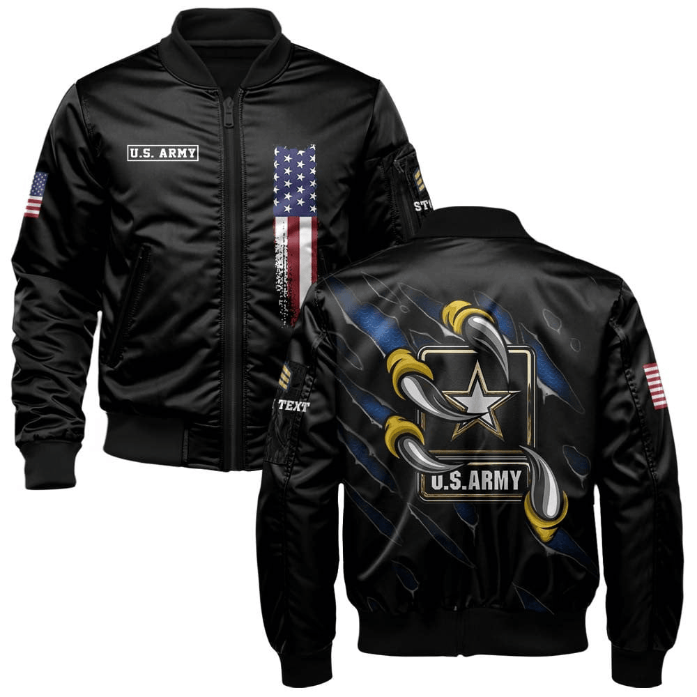 US Army Customized U.S.Army Eagle Claws Bomber Jacket #00CB144
