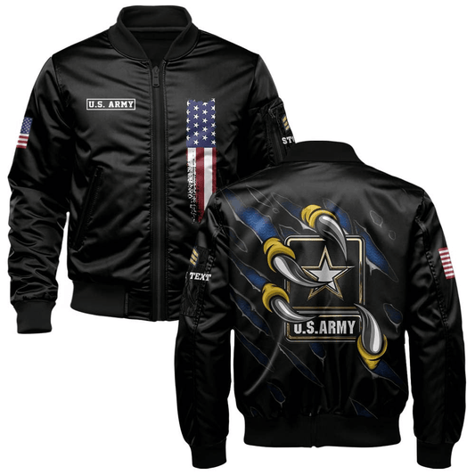 US Army Customized U.S.Army Eagle Claws Bomber Jacket #00CB144
