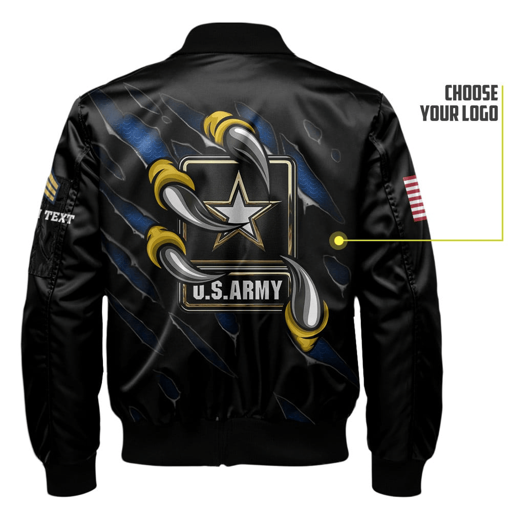 US Army Customized U.S.Army Eagle Claws Bomber Jacket #00CB144
