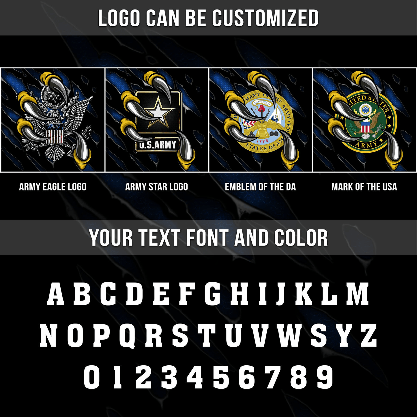 US Army Customized U.S.Army Eagle Claws Bomber Jacket #00CB144