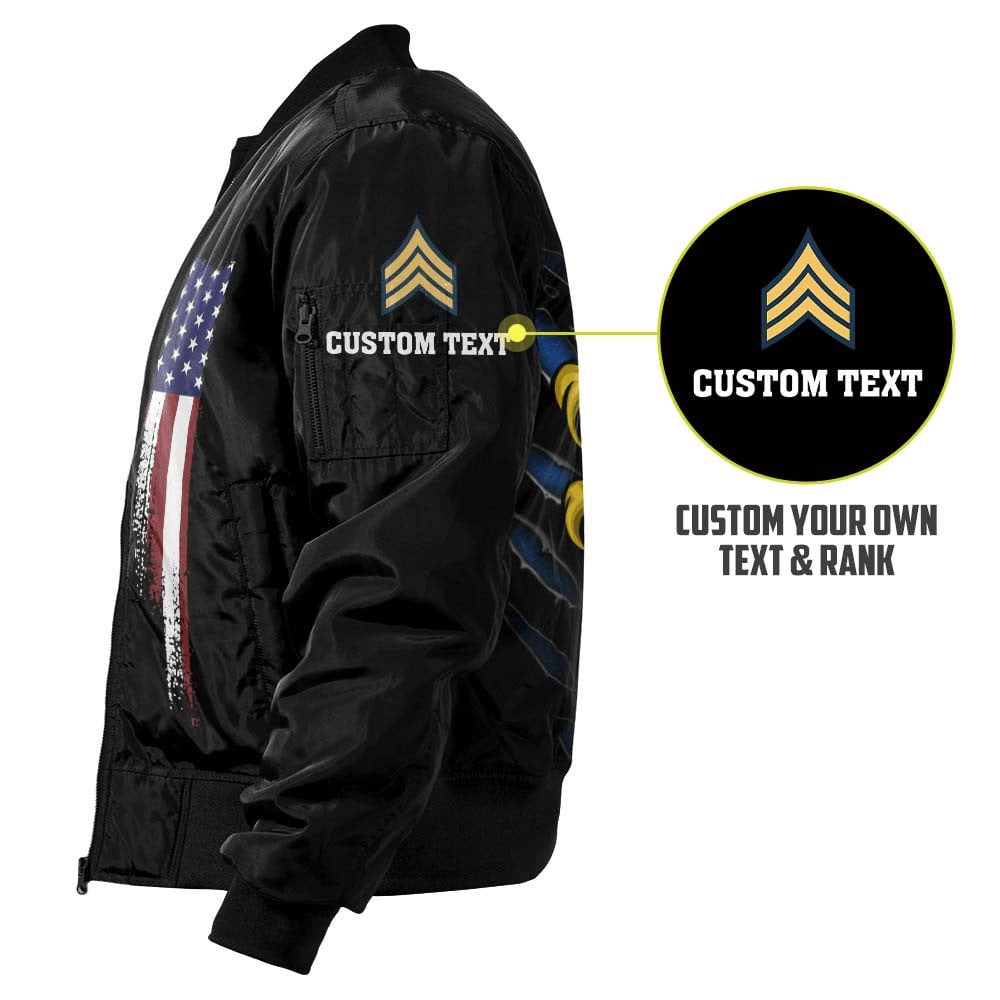 US Army Customized U.S.Army Eagle Claws Bomber Jacket #00CB144