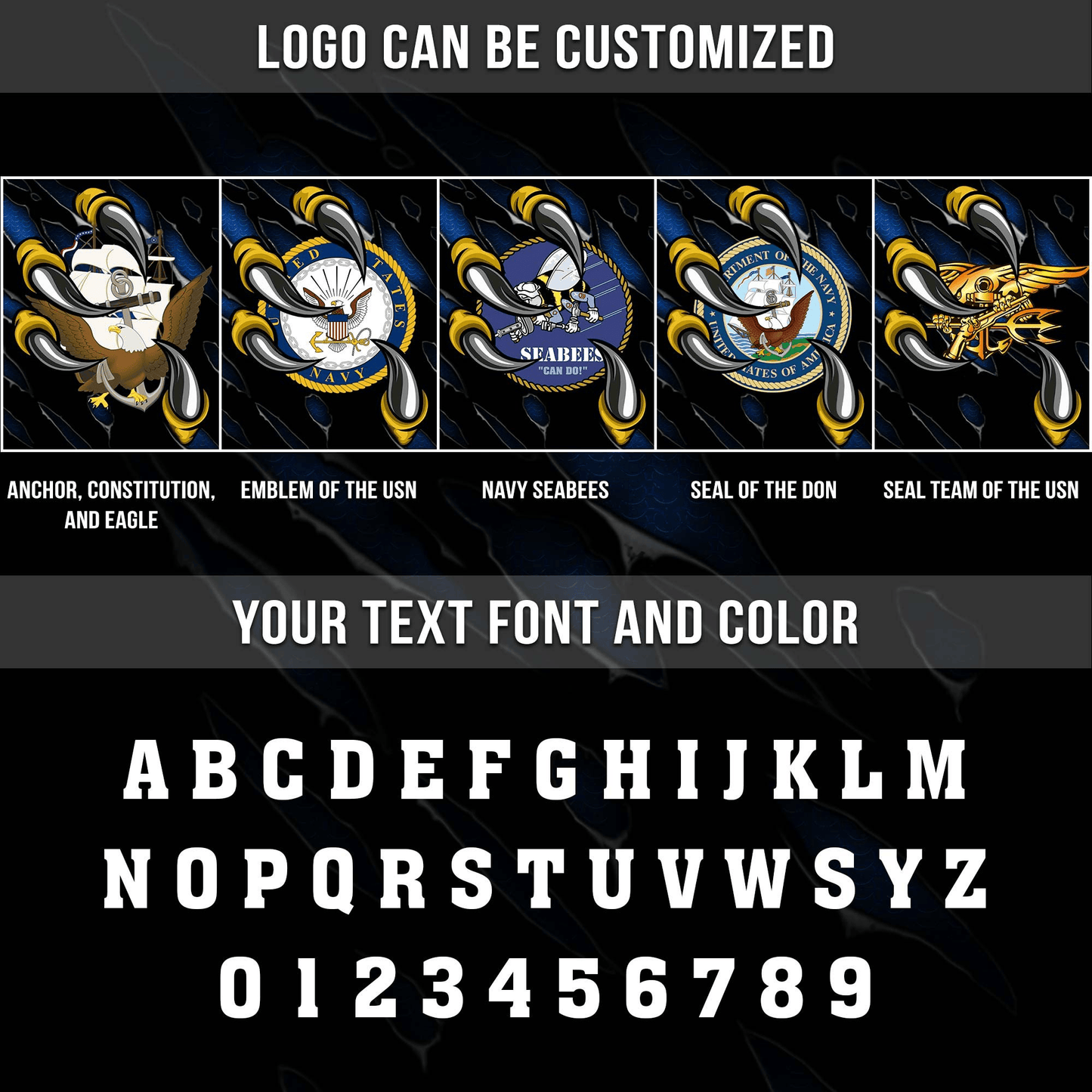 US Navy Customized U.S.Navy Eagle Claws Bomber Jacket #00CB145