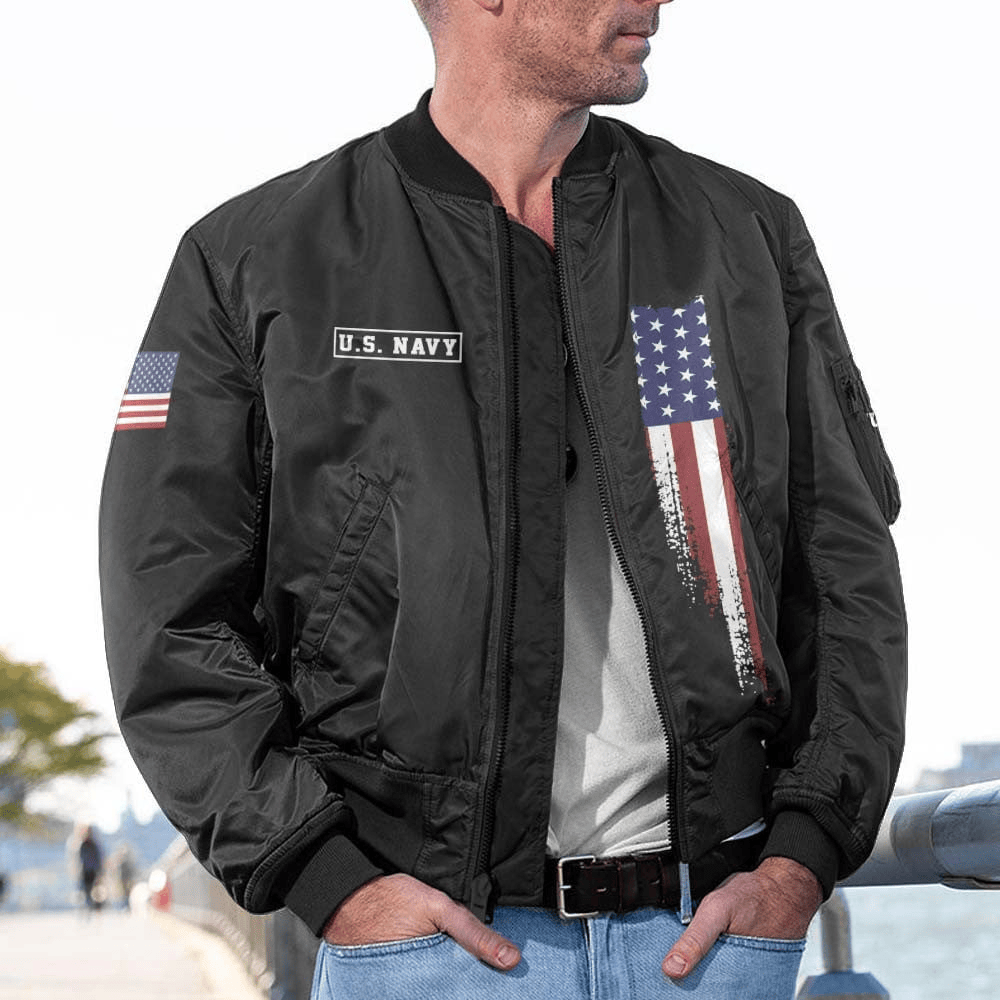 US Navy Customized U.S.Navy Eagle Claws Bomber Jacket #00CB145