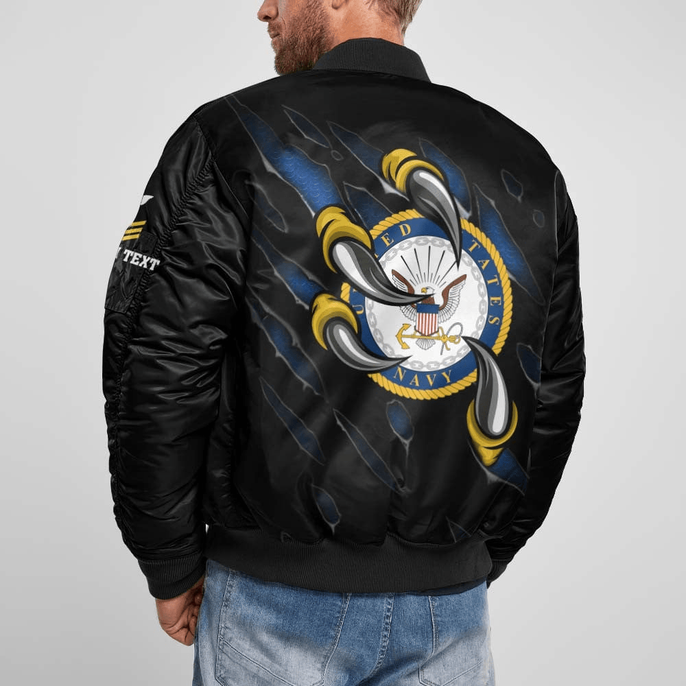 US Navy Customized U.S.Navy Eagle Claws Bomber Jacket #00CB145