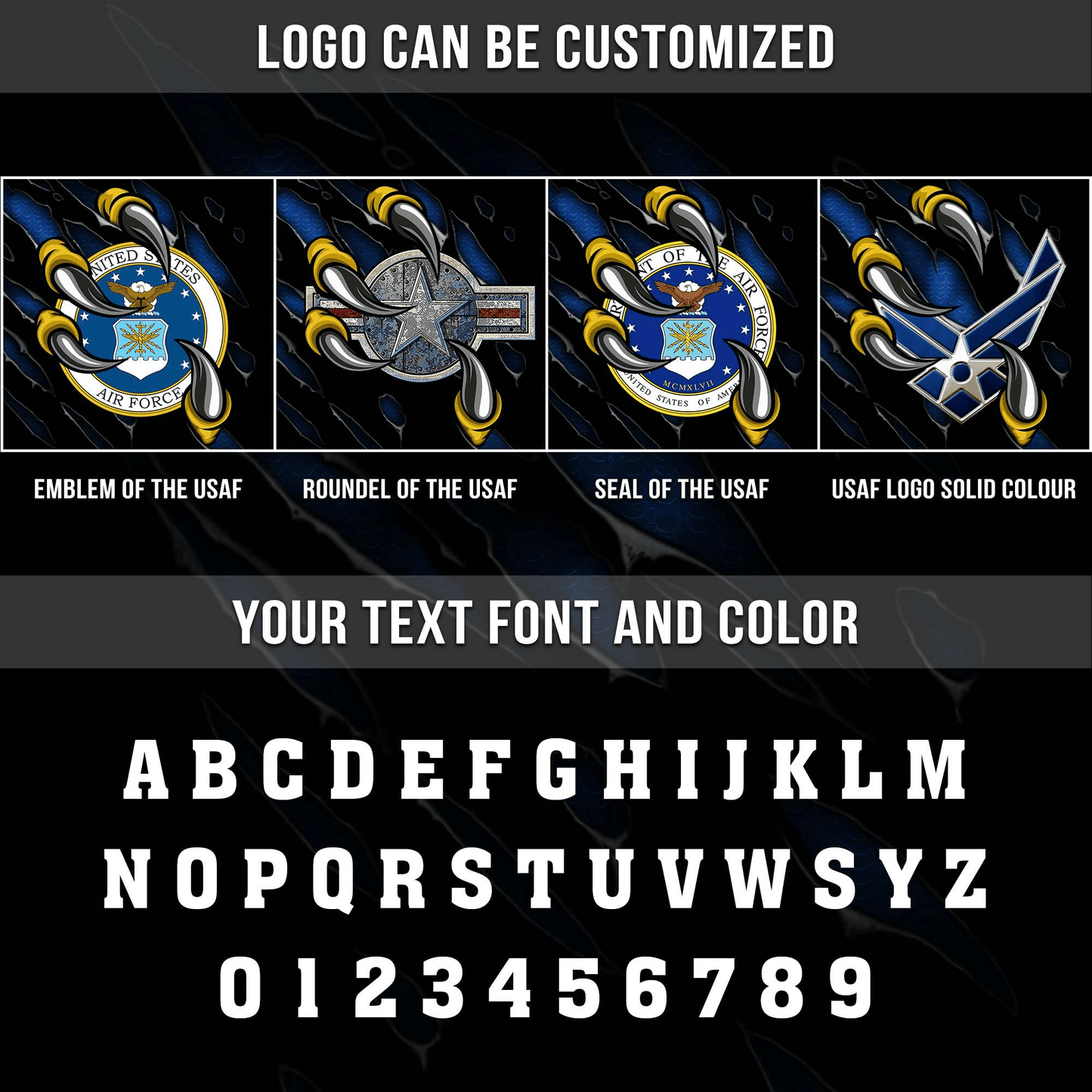 US Air Force (USAF) Customized U.S.Air Force Eagle Claws Bomber Jacket #00CB146