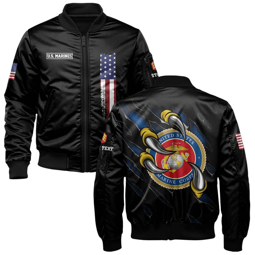 US Marine Corps (USMC) Customized U.S.Marines Eagle Claws Bomber Jacket #00CB147