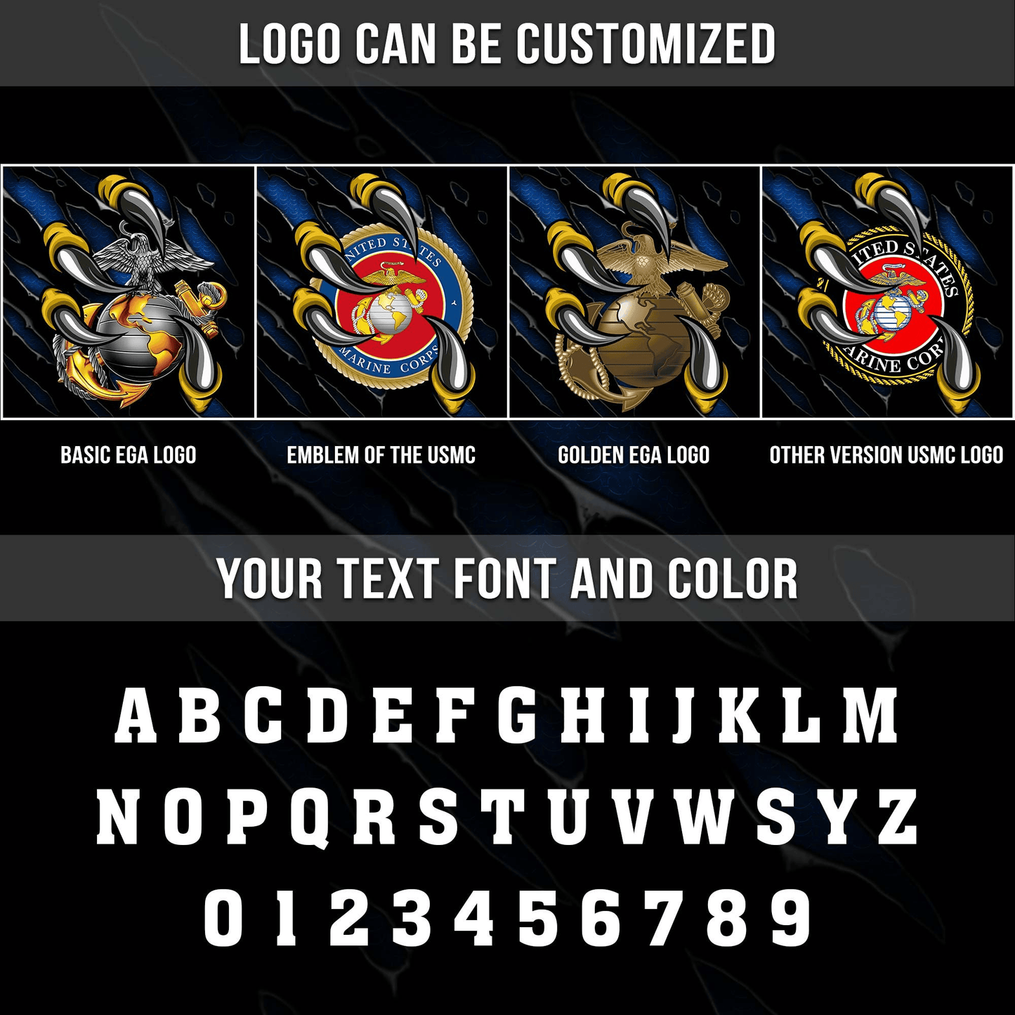 US Marine Corps (USMC) Customized U.S.Marines Eagle Claws Bomber Jacket #00CB147