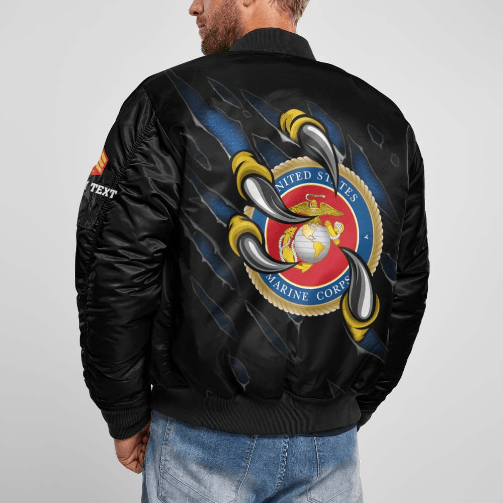 US Marine Corps (USMC) Customized U.S.Marines Eagle Claws Bomber Jacket #00CB147