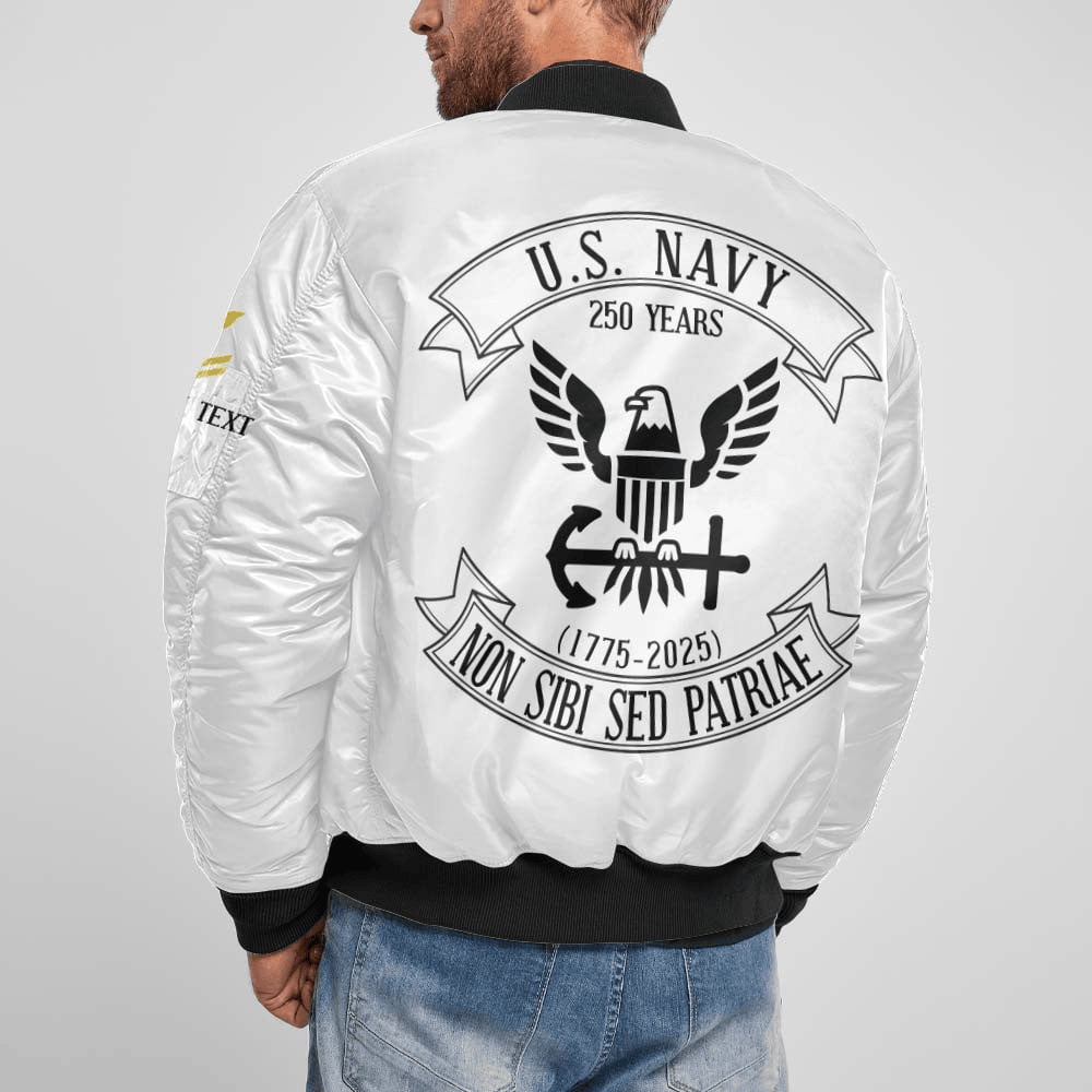 US Navy Personalized The 250th Navy Birthday Bomber Jacket #00CB149