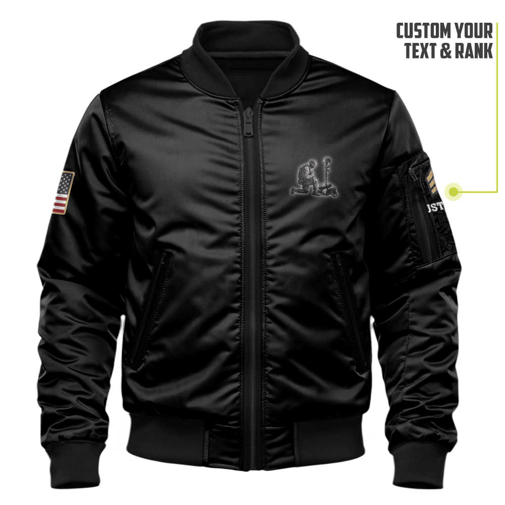 US Veteran Customized Bomber Jacket x "Memorial Day Is For Them Veteran's Day Is For Me, Don't Thank Me Thank My Brothers Who Never Came Back" #00CB152