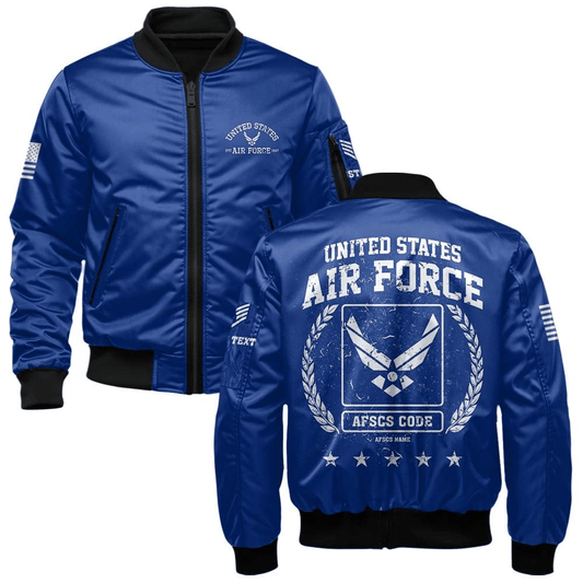 US Air Force (USAF) Customized U.S. Air Force Career Bomber Jacket #00CB153