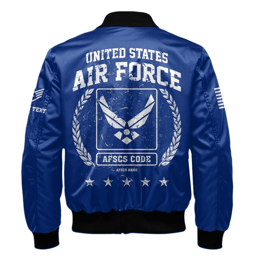 US Air Force (USAF) Customized U.S. Air Force Career Bomber Jacket #00CB153