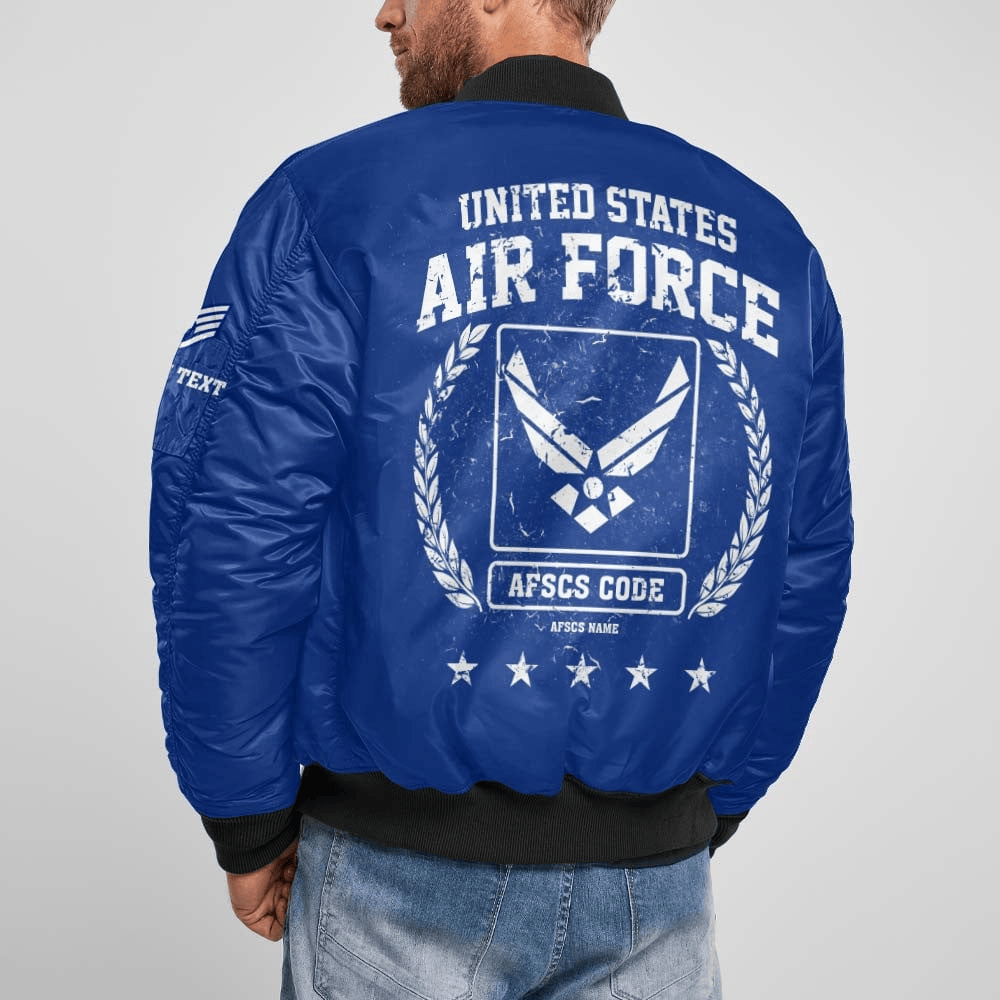 US Air Force (USAF) Customized U.S. Air Force Career Bomber Jacket #00CB153