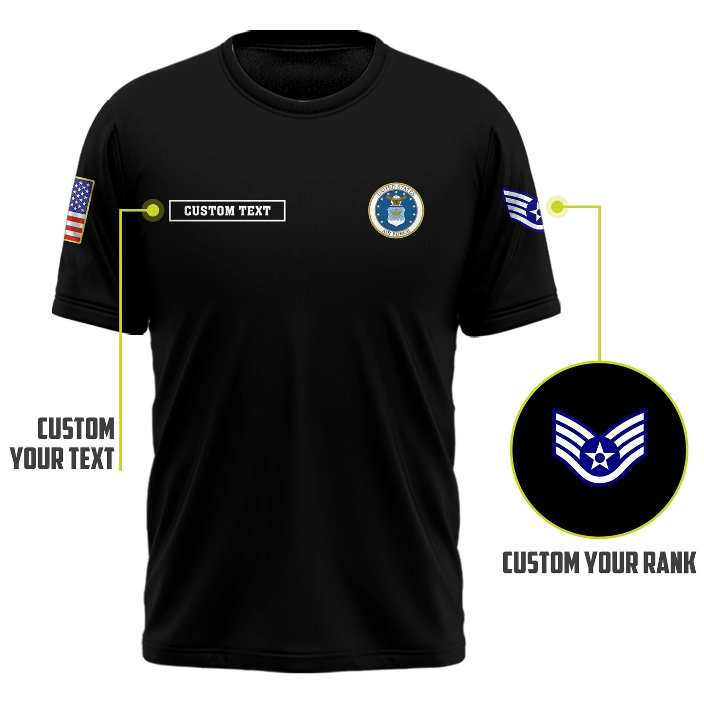 US Air Force (USAF) Customized U.S. Air Force Legacy T-Shirt #00AB121