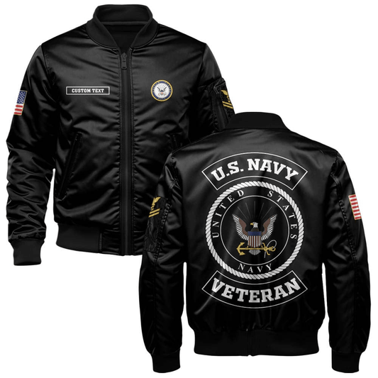US Navy Customized U.S. Navy Legacy Bomber Jacket #00CB156