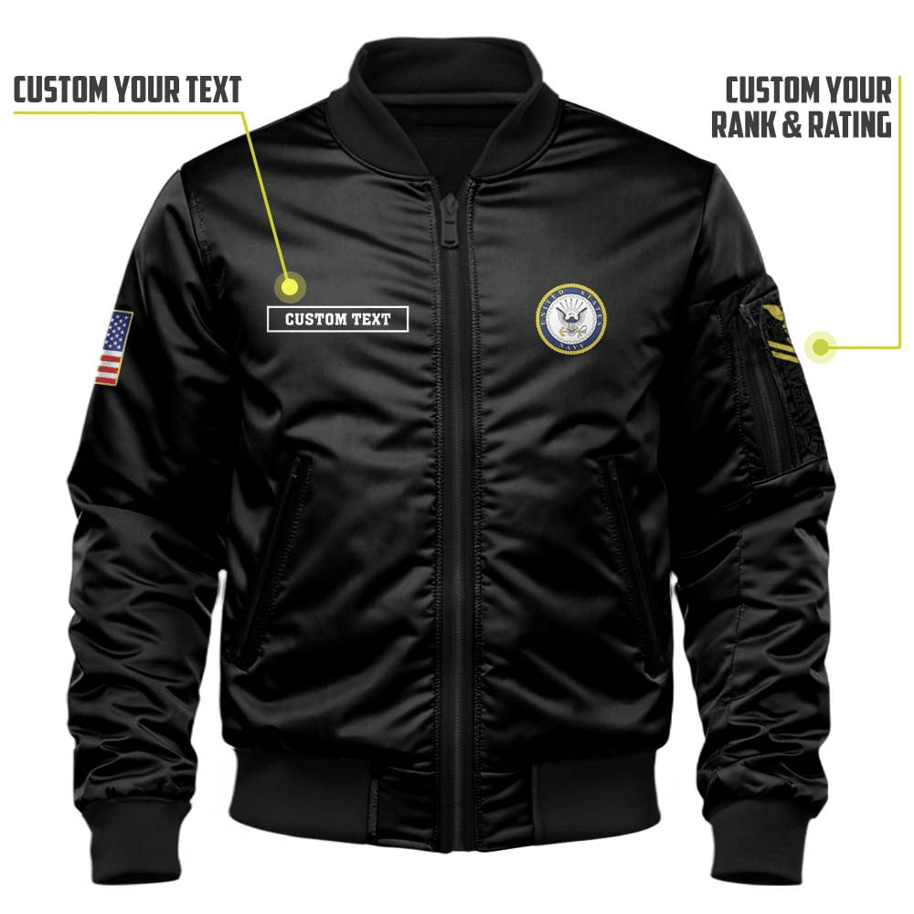 US Navy Customized U.S. Navy Legacy Bomber Jacket #00CB156