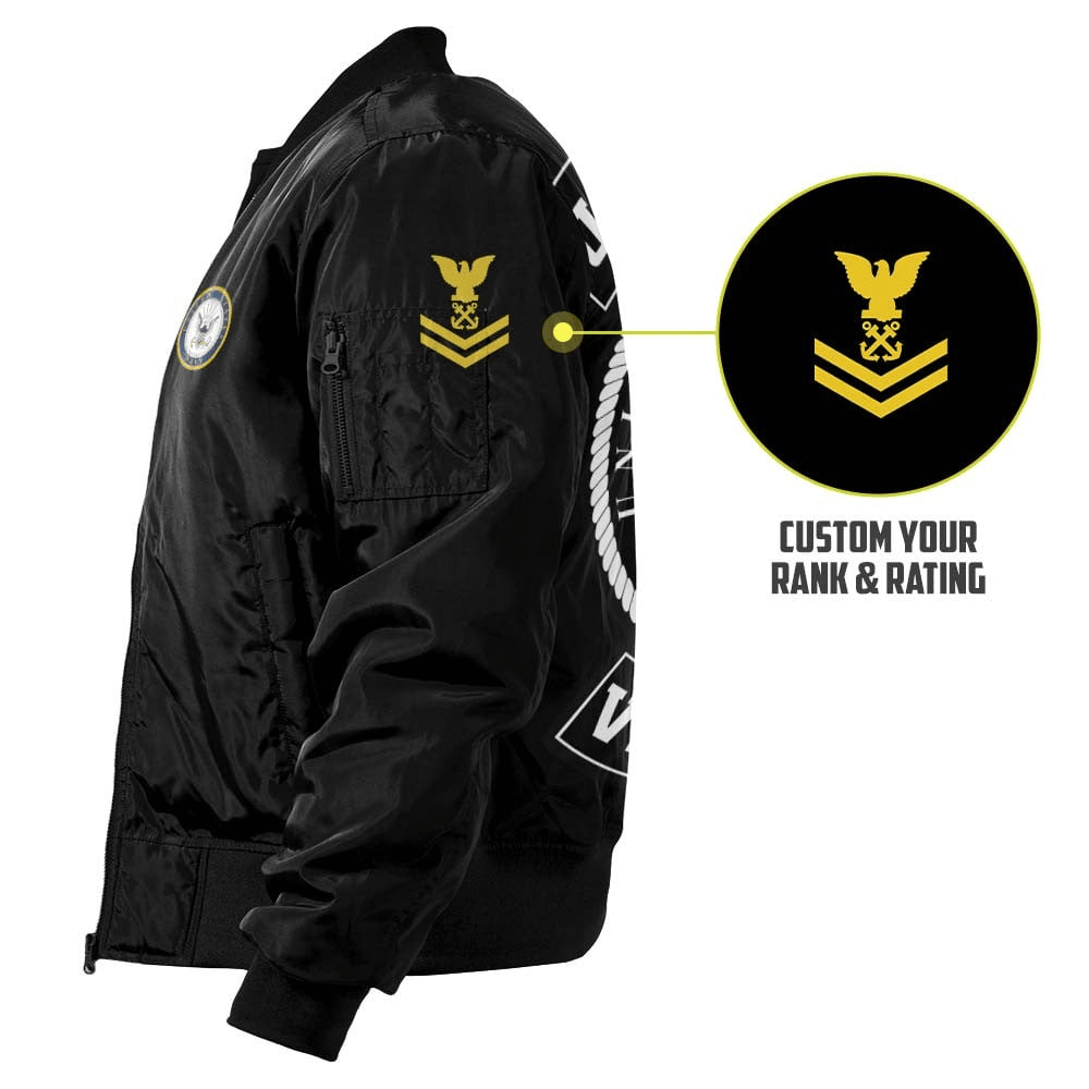 US Navy Customized U.S. Navy Legacy Bomber Jacket #00CB156