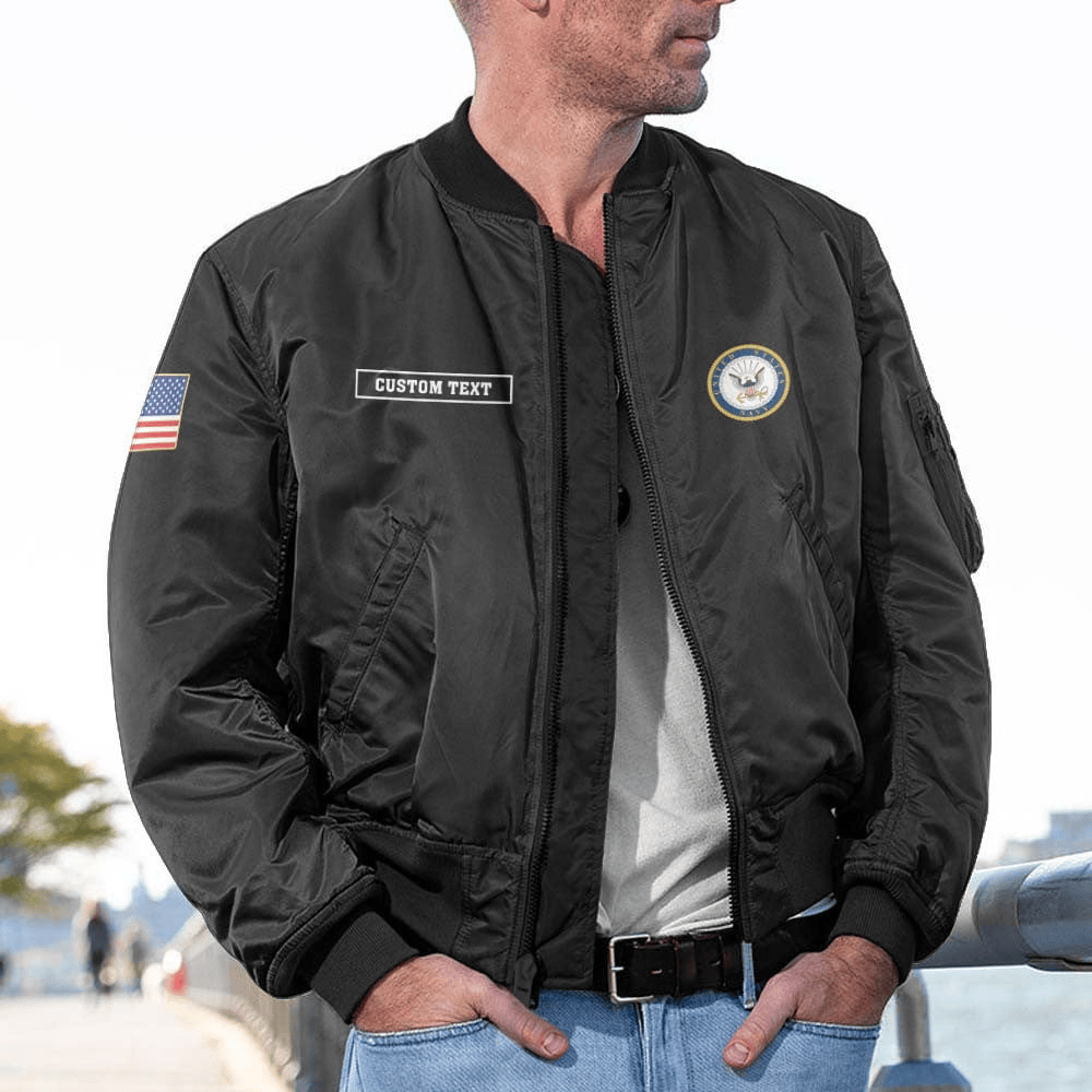 US Navy Customized U.S. Navy Legacy Bomber Jacket #00CB156