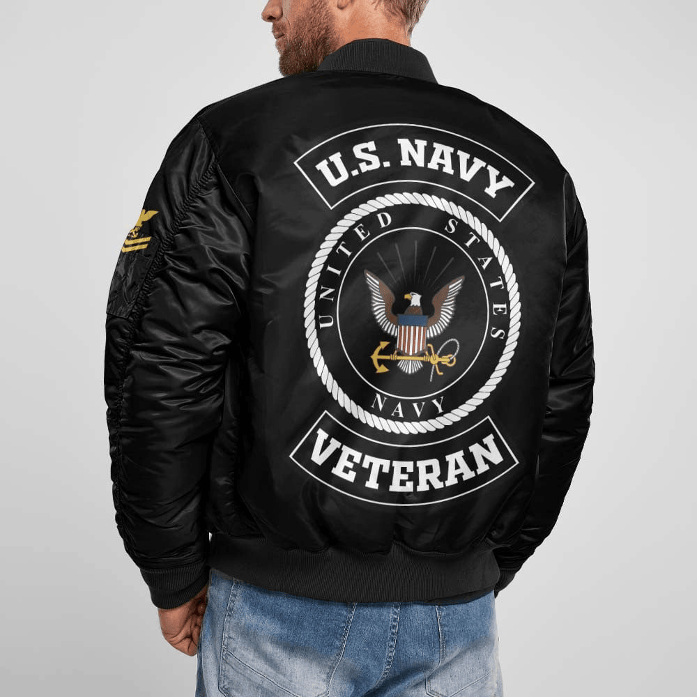 US Navy Customized U.S. Navy Legacy Bomber Jacket #00CB156