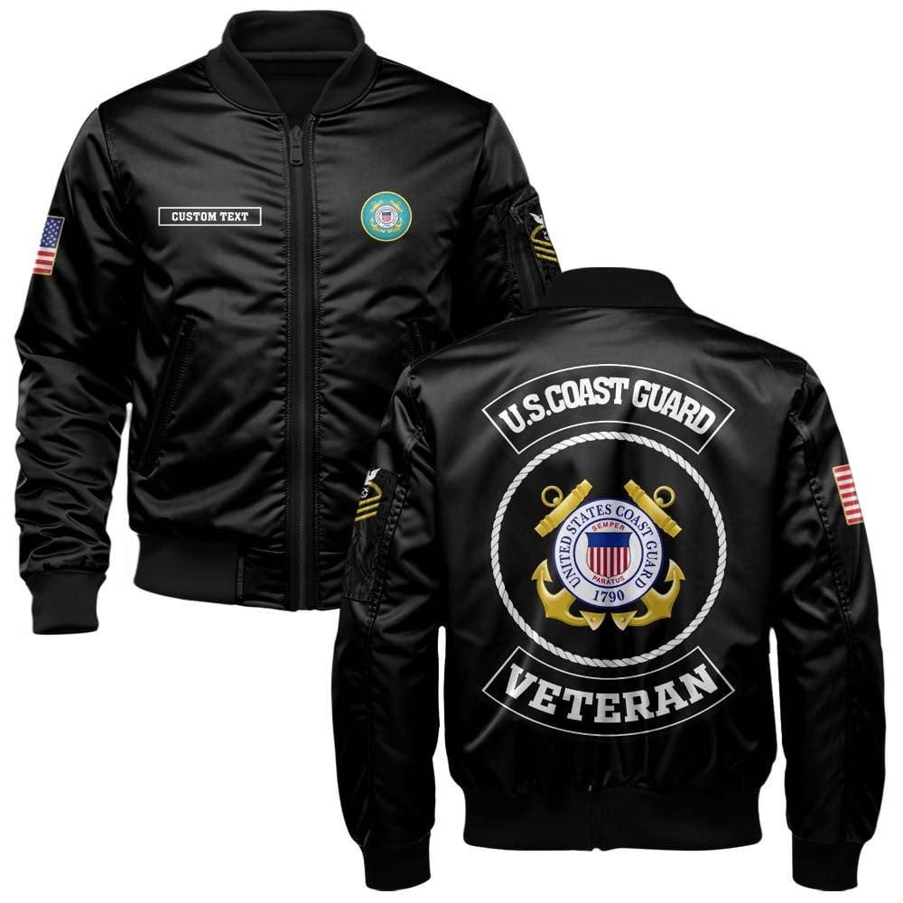 US Coast Guard (USCG) Customized U.S. Coast Guard Legacy Bomber Jacket #00CB158
