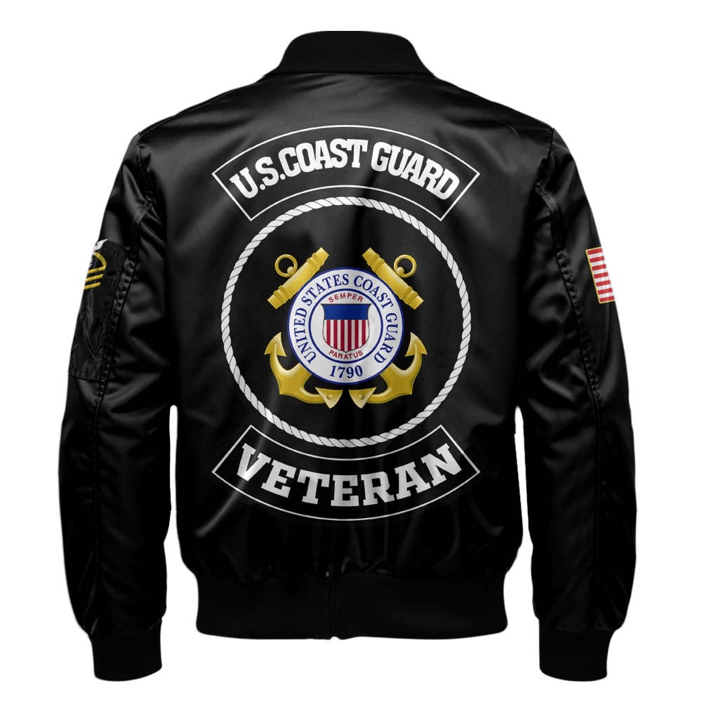 US Coast Guard (USCG) Customized U.S. Coast Guard Legacy Bomber Jacket #00CB158